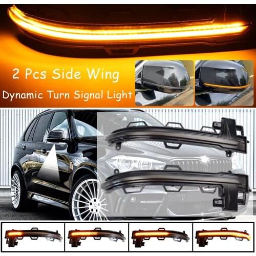 Side Rearview Mirror Indicator Blinker Light Sequential Dynamic Turn Signal For BMW X3 X4 X5 X6 F25 LCI F26 F15 F16 2014 - 2018