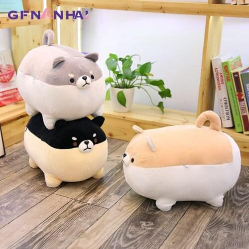1pc 40cm Cute Fat Shiba Inu Dog Plush toy kawaii Expression Animal Corgi Dog Plush Pillow Dolls Sofa Cushion Decor Kids Gift