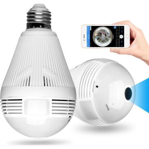 360 Degree Wifi LED Light Smart Camera HD Video Wireless 1080P IP Camera Home LED Bulbs Security Surveillance Camera