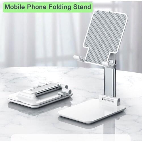 Universal Desktop Mobile Phone Holder Stand for iPhone iPad Adjustable Metal Tablet Foldable Table Desk Cell Phone Stand Holder