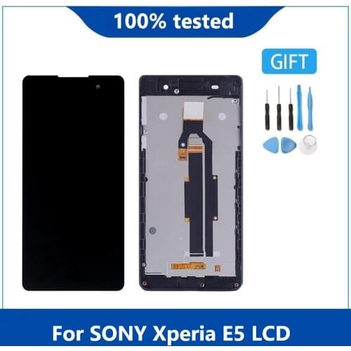 Replacement Parts For SONY Xperia E5 5.0 inch F3311 F3313 LCD Display Digitizer Sensor Glass Assembly Frame with Free Tools