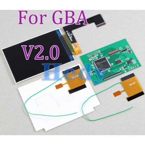 FOR GBA DIY IPS GBA LCD Screen 10 Levels High Brightness Backlight for Nintend Gameboy Advance Console V2 version