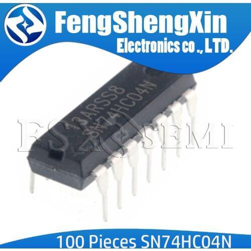 100pcs/lot 74HC04 74HC04N SN74HC04N Two input NOR gate four DIP-14