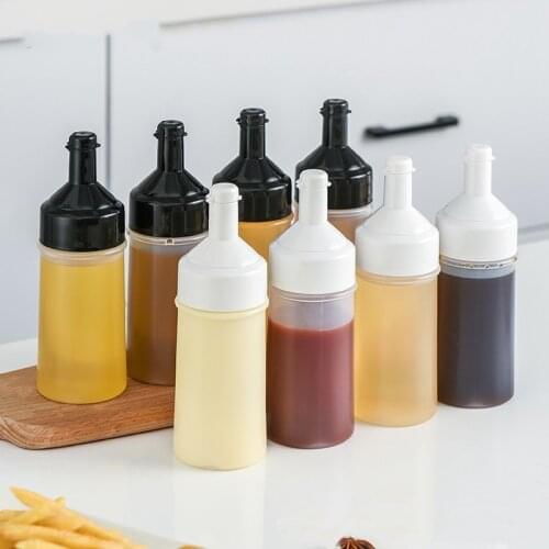 2 Pcs Squeeze Bottle Kitchen Accessories Plastic Condiment Dispenser Oil Sauce Vinegar Ketchup Cruet Seasoning Bottle