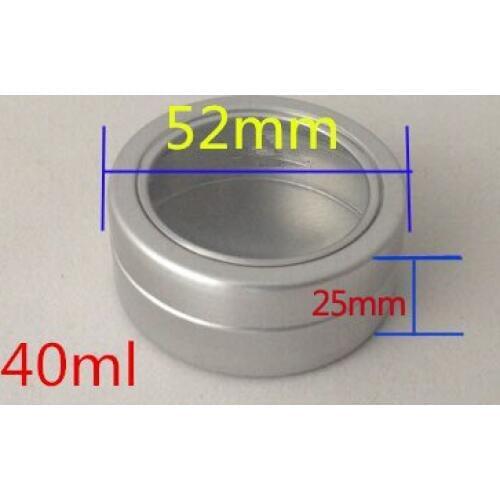 20pcs 40ml Round Aluminium storage Boxes jewelery ornaments aluminium package Can lip balm,crafts, empty pot, airtight