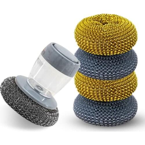 2021 Multifunctional Push-type Cleaning Brush Kitchen Detergent Automatic Addition Detergent Cleaning Brush Dishwashing Brush