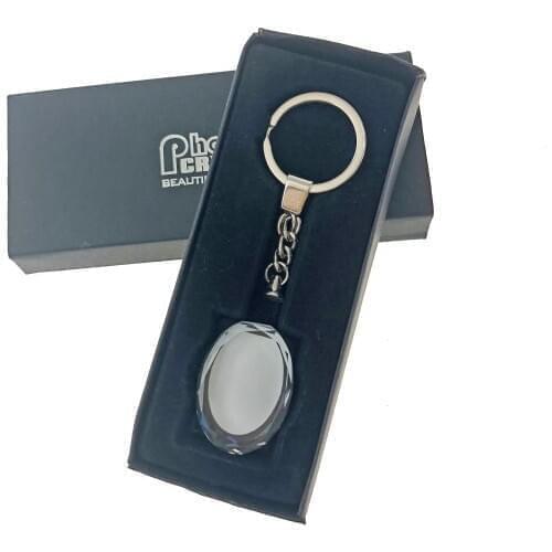 5 PCS Oval Crystal Blank Key Rings for Sublimation Heat Transfer Customized Picture Key Chains Digisix