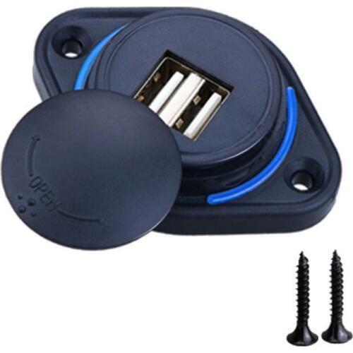 Dual USB Car Charger Waterproof 3.1A 12-24V Power Adapter For Car Auto Motorcycle Boat Bus Modification