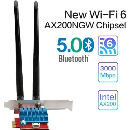 Wireless dual-band 2400Mbps WiFi 6 AX200NGW Wifi6 adapter 2.4G/5Ghz 802.11ac/ax for Intel AX200 NGFF M.2 Bluetooth 5.1 Wifi card