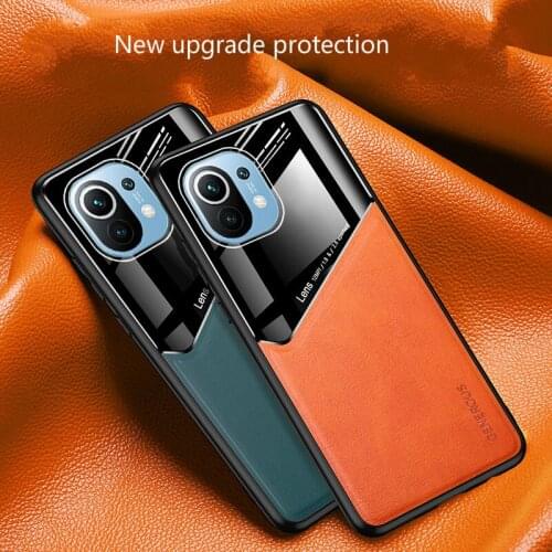 50pcs/lot Camera Lens Phone Case For Xiaomi Poco M3 X3 11 10T Lite Ultra For Redmi Note 9 Pro 9S 9A 9C Leather Grained Cover