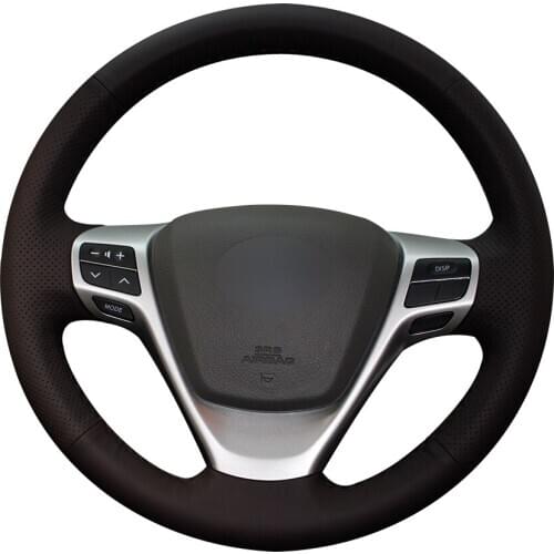 Black Synthetic Leather Car Steering Wheel Cover for Toyota Verso EZ Avensis