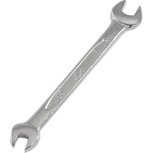 HHTL-Silver Tone 5.5mm x 7mm U Shape Double Open-ended Wrench Tool