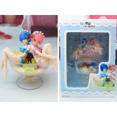 Re : Life in a Different World from Zero Rem & Ram Pudding a La Mode PVC Anime Action Figure Collectible Model Toy Girl Doll