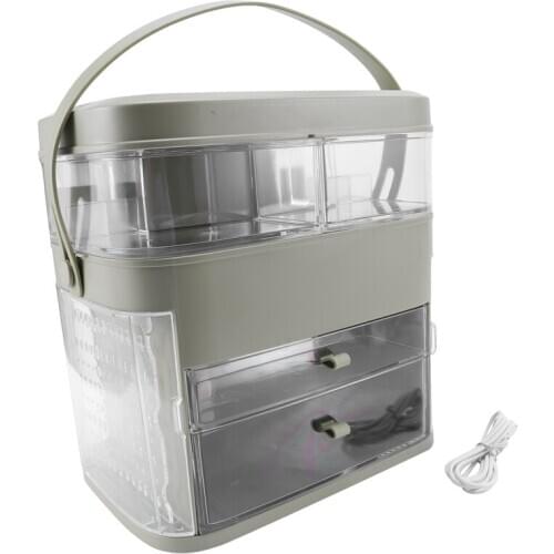 Cosmetics Jewelry Storage Box Dustproof Lipstick Plastic Desktop Dressing Table Large Capacity Shelf