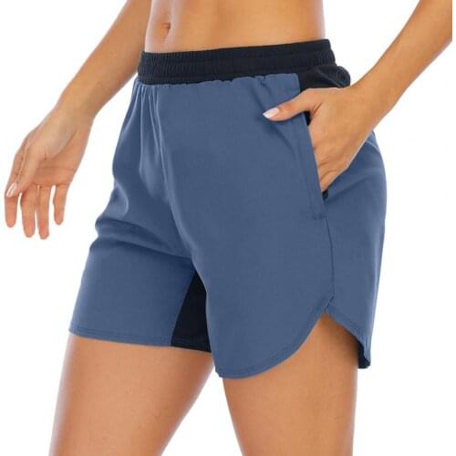 Summer Leisure Breathable Shorts Loose Quick Dry Women Pockets Elastic Sports Shorts for Fitness Pants