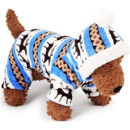 Pet Clothes Dog Pajama Jumpsuit Cute Soft Cotton Puppy Teddy Cat Sleepwear Coat
