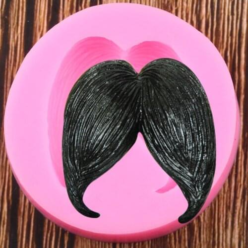 Boy Man Moustache Silicone Mold Fondant Chocolate Mould Cupcake Topper DIY Cake Decorating Tools Polymer Clay Candy Moulds