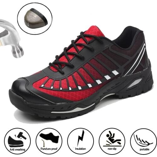 Construction Indestructible Shoes Men Steel Toe Cap Work Safety boot Safety Shoes Men Boots Camouflage Military Boots Work Shoes