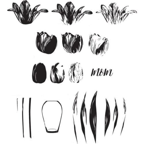 Rose Flwoers Transparent Clear Silicone Stamp/Seal for DIY scrapbooking/photo album Decorative clear stamp A249