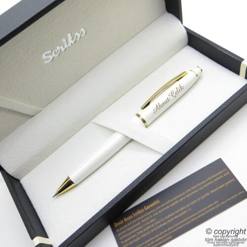 Scrikss 35 White Gold Versatil Pen | Scrikss Pen | İsme Special Pen | Gift Pen