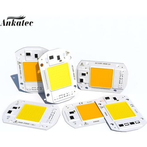 LED COB Lamp Chip 10W 20W 30W 50W AC110V 220V Smart IC LED Beads DIY For LED Floodlight Spotlight COB Chip Cold White Warm White