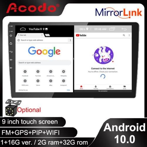 9 inch Android 10.0 Car Radio Universal Interchangeable Car Stereo Radio Car MP5 2 Din For VW Nissan Hyundai Toyota Honda Ford