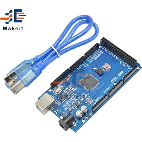 1Set Mega 2560 R3 Mega2560 REV3 Atmega2560-16AU CH340G Driver Board Module 5V 16MHz 256KB Memory USB Port With 50CM Cable