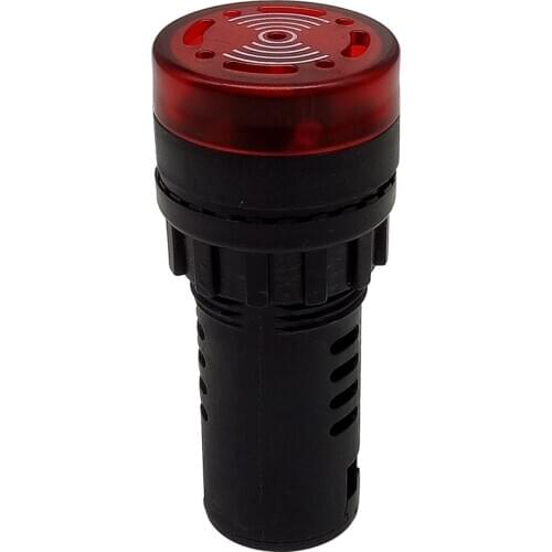 10PC AD16-22SM 12V 24V 110V 220V 22mm Flash Signal Light Red LED Active Buzzer Beep Alarm Indicator Red Green Yellow Panel Mount