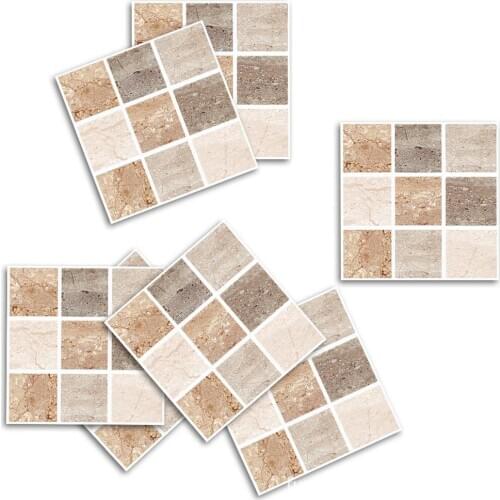 18pcs wall stickers Bathroom decoration diy home decals Colorful Mosaic Waterproof Stick Wall Art Cafes Living Room Tile Sticker