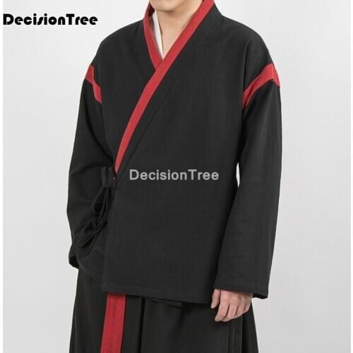 2021 traditional chinese style embroidery dragon hanfu blouse wu tang suit men kung fu t shirts jackets cheongsam chinese blouse