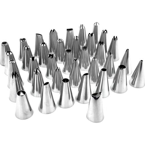 36pcs Cake Decorating Tool Different Lace Shapes Pastry Cream Nozzles Fondant Confectionery Spout Icing Piping Nozzle For Baking