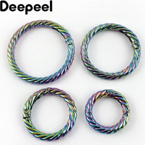 5/10/20pcs 20/25/32/38mm Colored Spring Ring Buckle Twist Open O Ring Keychain Connection Hook Buckles DIY Bags Accessories