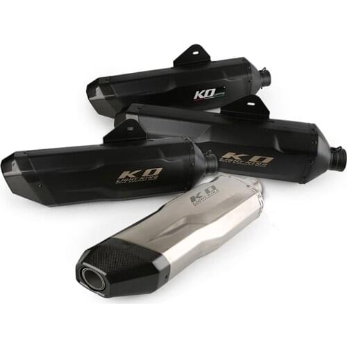 540mm Motorcycle 51mm Inner Exhaust Muffler Pipe Universal Exhaust Tips with Removable DB Killer Escape for CBR500R ZX6R Z750