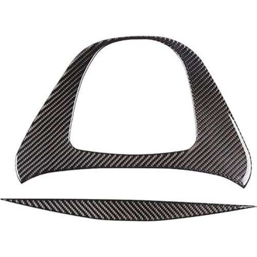 Carbon Fiber Car Center Console Gear Shift Multimedia Panel Cover Trim for Mercedes-Benz V-Class 2015-2020