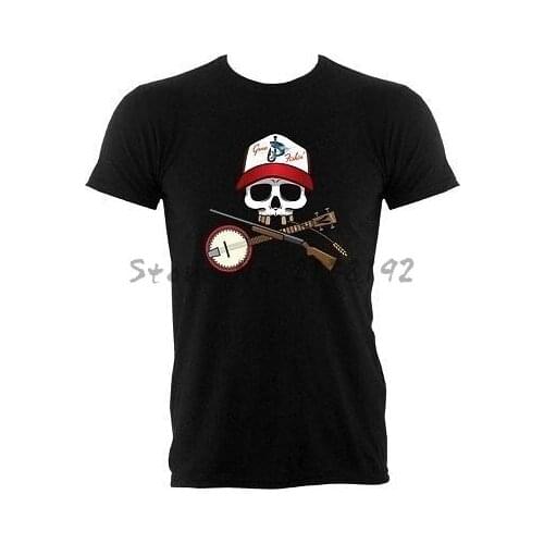 Free Shipping Skullduggery Redneck Mens Black T-shirt mens top tees summer fashion brand tee-shirt men new cotton style