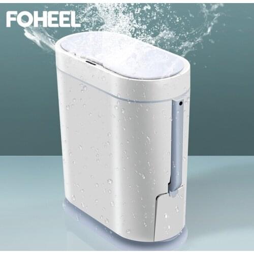 FOHEEL Smart Induction Trash Can Automatic Dustbin Bucket Garbage Bathroom for Kitchen Electric Type Touch Trash Bin Paper Baske