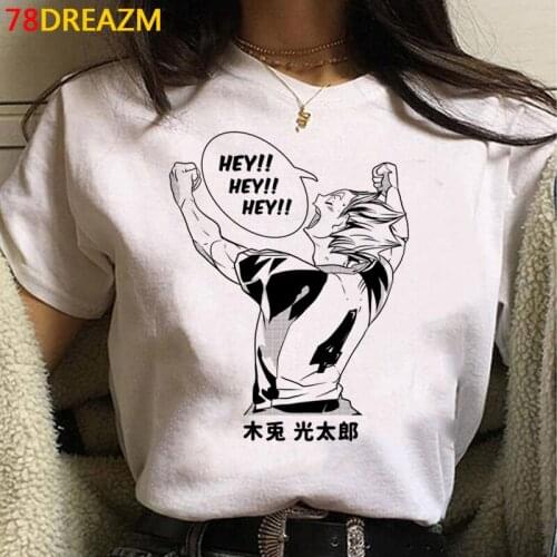 Oya Oya Oya Haikyuu t-shirt tshirt male print couple clothes aesthetic 2021 ulzzang t-shirt clothes