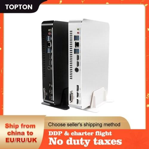 TOPTON Gaming Computer PC Intel Core i9-9900 i7-9700 i5-9400F GTX 1650 GDDR6 4GB 2*DDR4 Mini PC Windows 10 M.2 PCIE 4K WiFi
