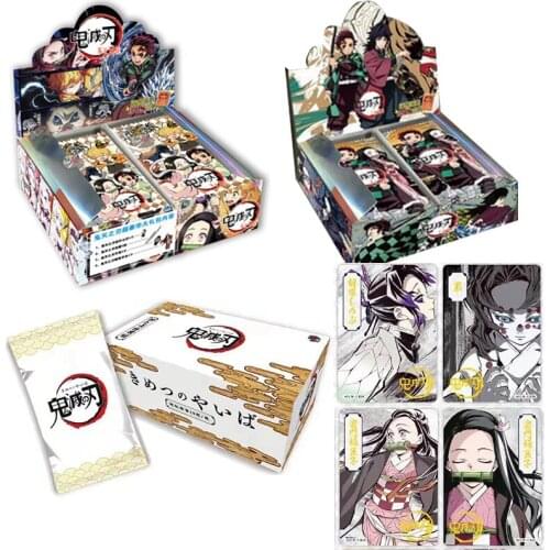 Demon Slayer Card Letters Paper Card Letters Games Children Anime Peripheral Character Collection Kids Gift Playing Card Toy