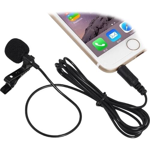Mini Lavalier Lapel Omnidirectional Microphone Audio 3.5mm Collar Condenser Lapel Microphone With Clip For Live Stream Meet