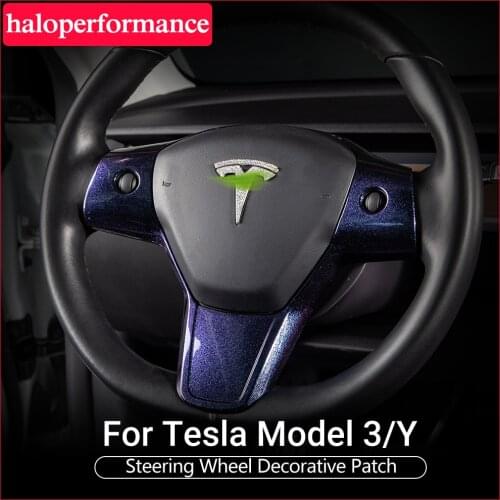 Model3 Car Steering Wheel decorative patch for Tesla Model 3 2021 Steering Wheel Steering Wheel Tesla Model 3 Y Accessories