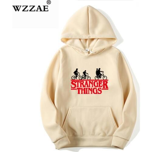 Stranger Things Hoodies Men Women Letters Print Autumn Harajuku Hip Hop Sweatshirt Man Fashion Winter Fleece Jumper Drop