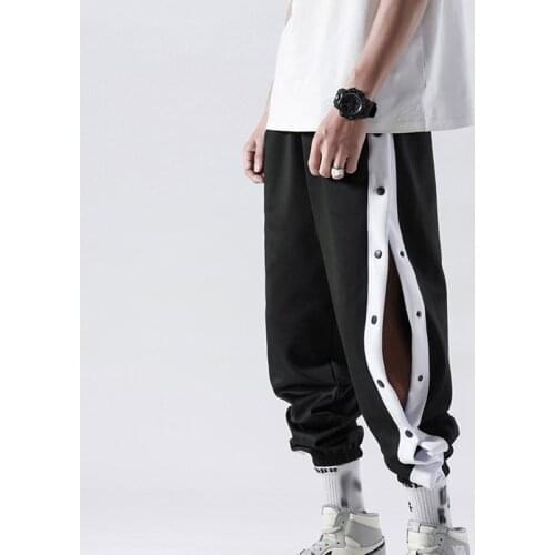 Mens Sports Running Pants Buttoned Breathable Loose Gym Workout Jogging Basketball Trousers Plus Size 4XL MA011