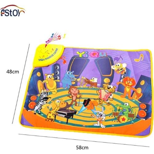 Musical Carpet Puzzles Toys New English Animals Multi-Function Happy Concert Children Music Blanket Puzzle Toys Christmas Gifts
