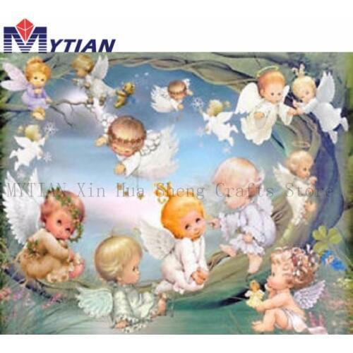 3D Diamond Embroidery Cartoon Angel Full Square Diamond Sets Decorative DIY Diamond Painting Cross Stitch Crystal Mosaic Pattern