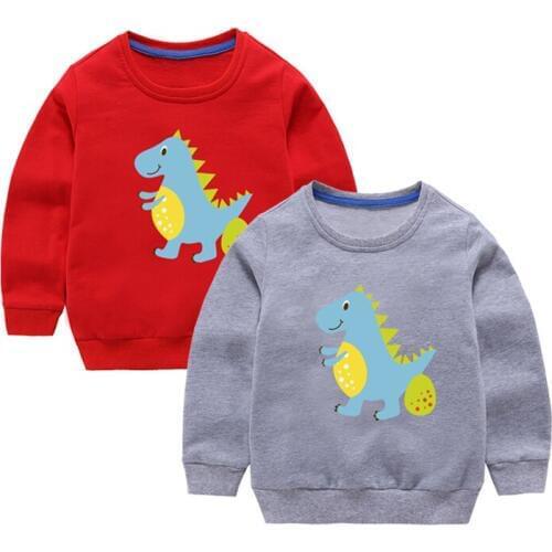 Autumn kids thickening Sweater Cotton long-sleeved Cartoon dinosaur boys girl baby children clothing