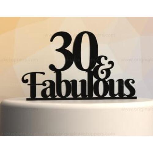 Personalized age Acrylic 30th 50th 70th fabulous happy Birthday Cake Toppers baby shower Christening Baptism party decorations