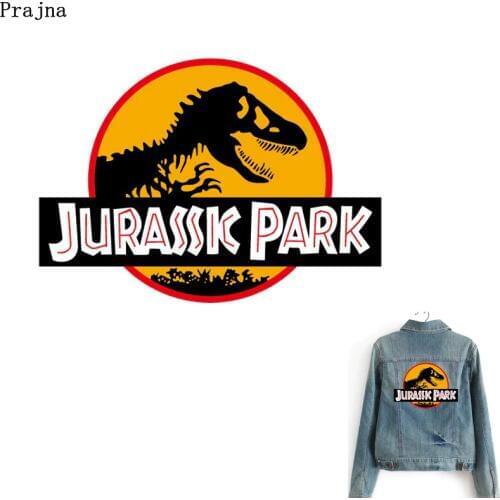Prajna Jurassic Park Heat Transfers Dinosaur On Patches For Clothes T-shirt Thermal Transfer Stickers Wholesale DIY Accessories