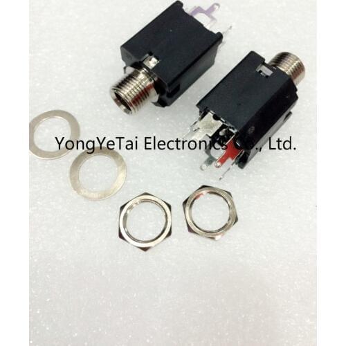 Headphone jack 6.35 PJ-612 Audio Video Socket 5 pin Metal Dual-way Video Plug socket S