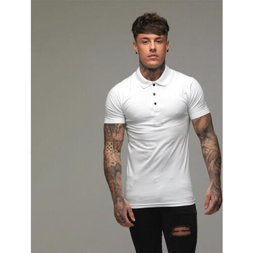 Polo Shirts Slim Fit Short Sleeve Leisure Casual Cotton Fashion Mens Brand Fitness Mens Summer Breathable Sports Polo Shirt
